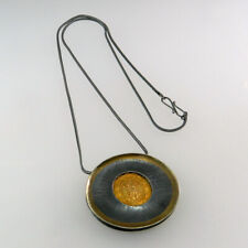 ATELIER MICHAEL ZOBEL Kette mit Anhänger in 925er Silber und Münze in 999 Gold