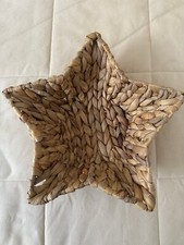 Stern Korb Aufbewahrung 32x32x8cm 100% natürlich aus Wasserhyazinthe