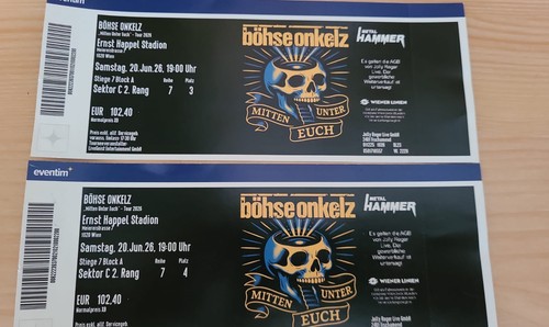 Konzertkarten böhse onkelz - onkelz,