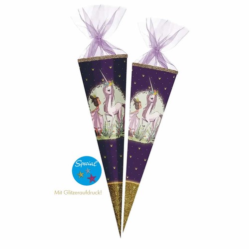 Schultüte einhorn prinzessin - schultüte, einhorn-prinzessin