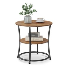 VASAGLE Beistelltisch, Couchtisch rund, Sofatisch, Wohnzimmer, Schlafzimmer