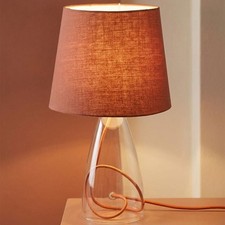 Tisch Lampe Glas klar Stoff