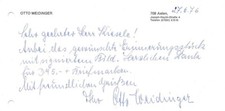 Otto Weidinger-Handwritten