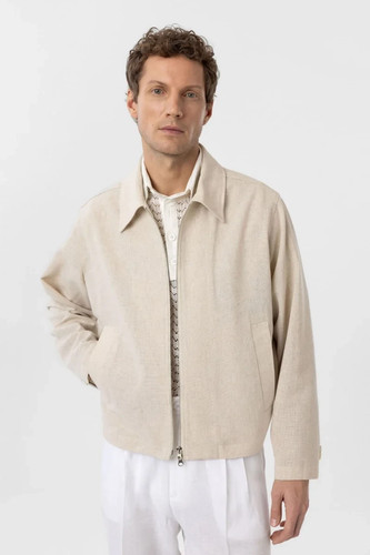 Leinen blouson jacke - blouson, l
