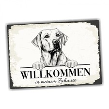 Hundeschild Willkommen Zuhause