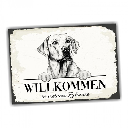Hundeschild willkommen zuhause - hundeschild,