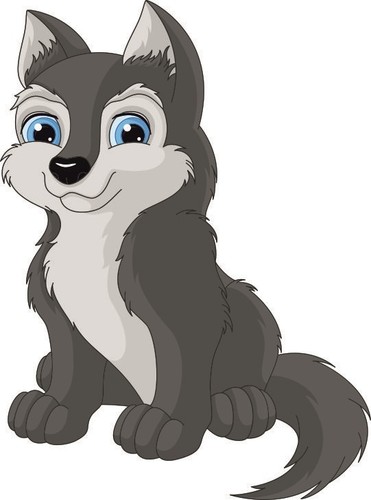 Aufkleber kleiner wolf - aufkleber,