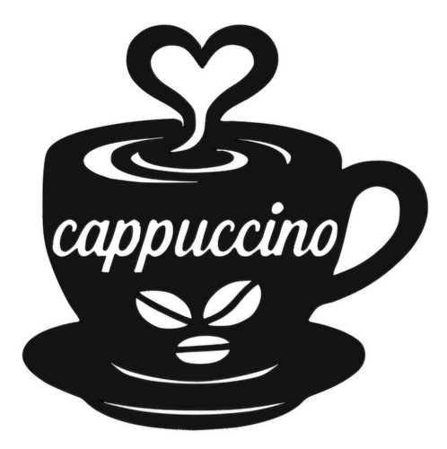 Cappuccino tasse aufkleber 2er - cappuccino,
