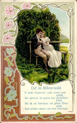 Präge litho liebespaar tief - liebespaar,,