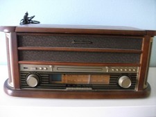 Soundmaster Musikanlage m. Plattenspieler CD Aux IN Kasette  Modell NR-513A Holz