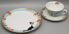 GOEBEL Rosina Wachtmeister KATZEN Kaffeegedeck 3tlg Tasse Untertasse Teller TOP