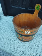 Holzbottich Handbemalt