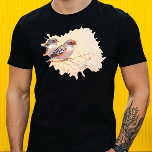 Herren shirt zebrafinken - t-shirt,