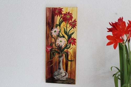 Gemaltes blumenbild bild - gemaltes,