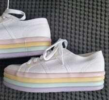 Sneaker, Superga Sneaker 2790 Candy, Plateau, Weiß mit Bonbonfarben , Gr. 39