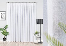 Gardine Store Sable Qualität Halbtransparent Faltenband 1:2,5 Bleiband NACH MAß