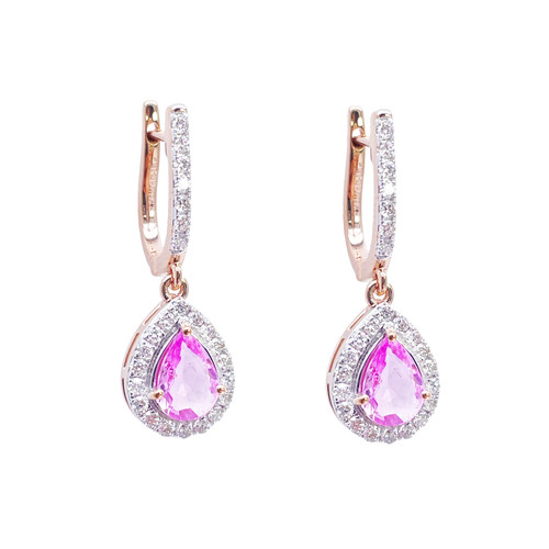 Ohrringe rotgold diamant - ohrringe, kt