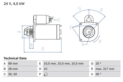 Bosch 986 020 070 - bosch, starter