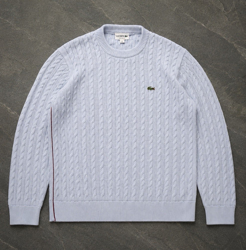 Lacoste cable knit pullover - knit,