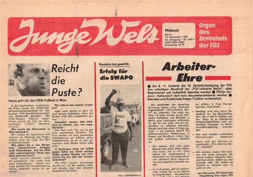 Ddr zeitung junge welt - zeitung,