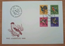 Schweiz Ersttagsbrief Pro Juventute 1968 Vögel Vogel Sonderstempel