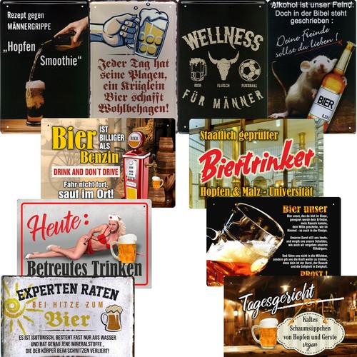 Bier blechschild geschenk - bier,