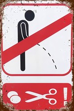 Retro blechschild toilette - retro,