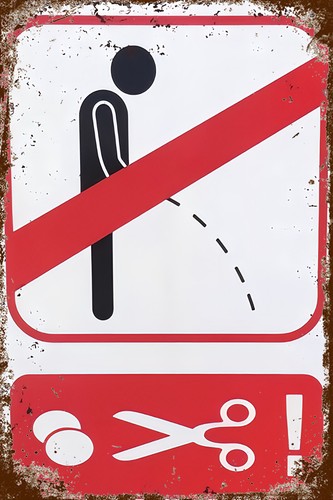 Retro blechschild toilette - wc,
