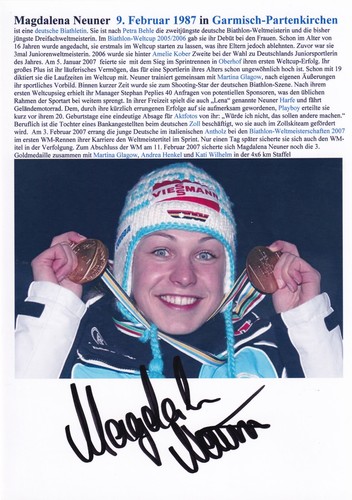Autograph magdalena neuner - autograph,
