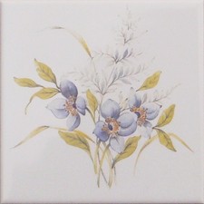 Fliese 15x15cm DDR Blume lila