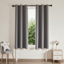 2er Set Vorhänge blickdicht Thermogardine Gardine Verdunklung Vorhang mit Ösen