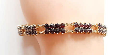 Granat gold armband - /,