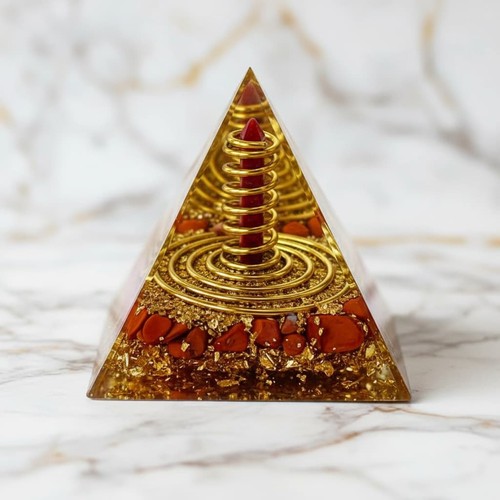 Orgonit pyramide jaspis 6cm - 6cm,