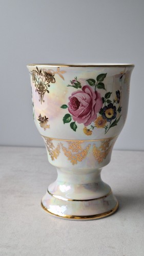 Vintage porzellan fußbecher - vintage,