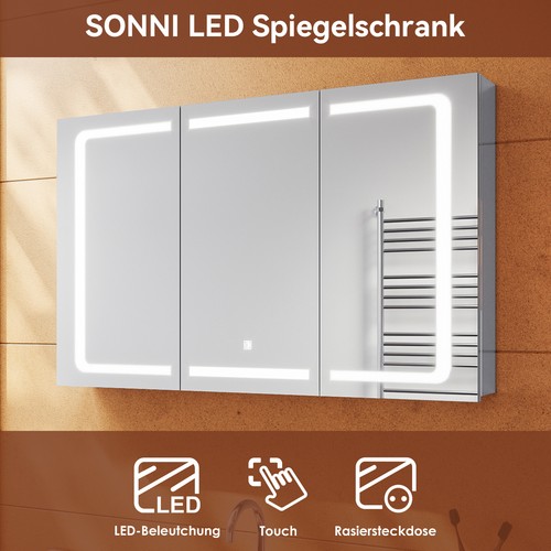 Edelstahl spiegelschrank mit - edelstahl,