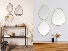 Wandspiegel 3er Set für den Flur und das Wohnzimmer über Kommode, Kamin & Bett