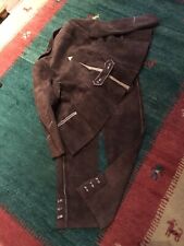 Schöner Damen Trachten Leder-Anzug Lederjacke Lederhose Kostüm Lederanzug Gr.38