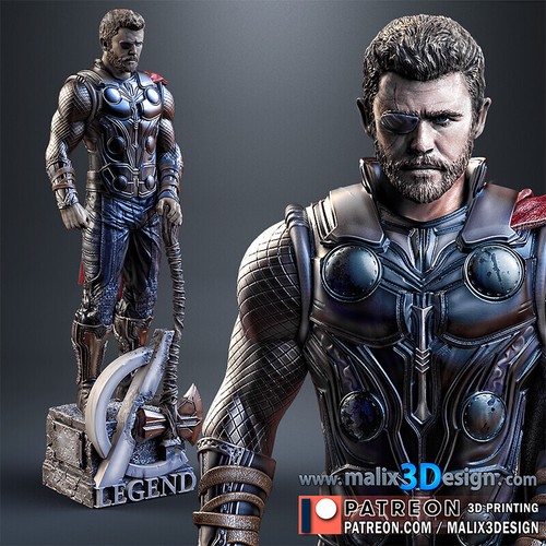 Printed resin thor - printed,
