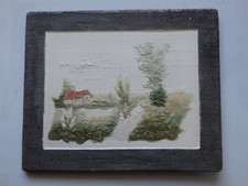 Heine Studio Kunst Keramik Bild Landschaft West Germany.