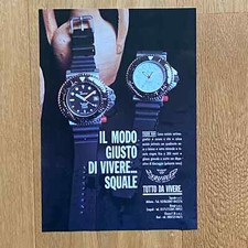 Squale Tiger 300m Diver Original 1990 Vintage Watch Advert Werbung Reklame