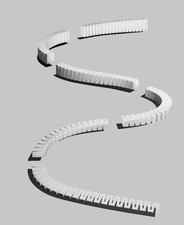 Woodland WST1416 - 3% Auffahrtrampen-Set 6-teilig - Spur N - NEU