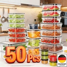 50 Pcs Vorratsdosen mit Deckel Luftdicht Frischhaltedosen Aufbewahrungsbox Set