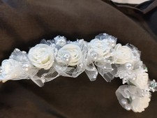 Hochzeit Haarschmuck Braut creme Haarreif Spange