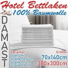 Weiße Bettlaken ohne Gummizug