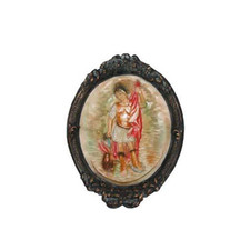 Bilderrahmen mit Seidenmalerei