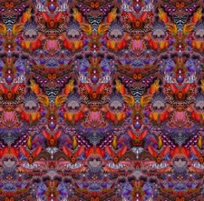 Baumwoll-Jersey Stenzo Blumen Blüten  allover lila rot pink 1,3 m x 150 cm REST