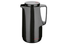 Rotpunkt Isolierkanne 1L Thermoskanne Glas Schwarz Kunststoff Warm Kalt