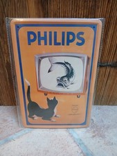 Blechschild PHILIPS TV Katze Cat Fisch c´est plus sur ! Reklame Werbung OVP