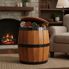 Holzfass Hocker rustikal