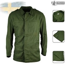 Schwedische Armee Feldbluse Feldhemd Feldjacke Army Militär Vintage Oliv Grün
